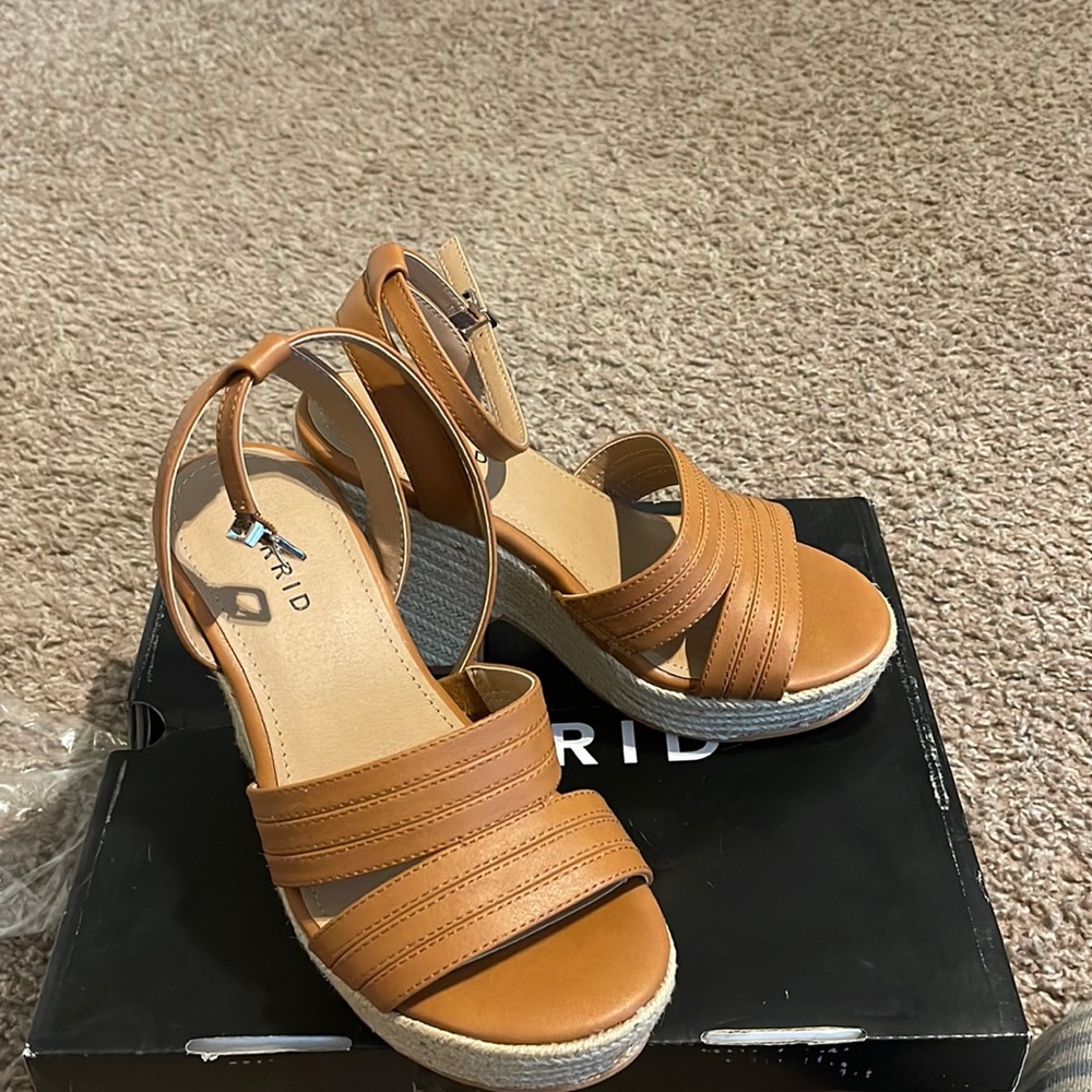 TORRID Caramel wedged sandals